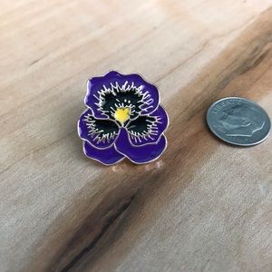Violet Flower enamel pin